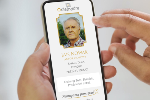 Klepsydra Szczecin powiadomienie o pogrzebie